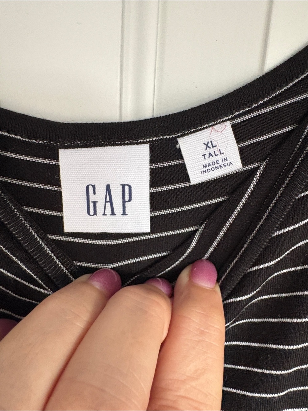 GAP XL TALL Black and White Striped Maxi Dress - Picture 2 of 4